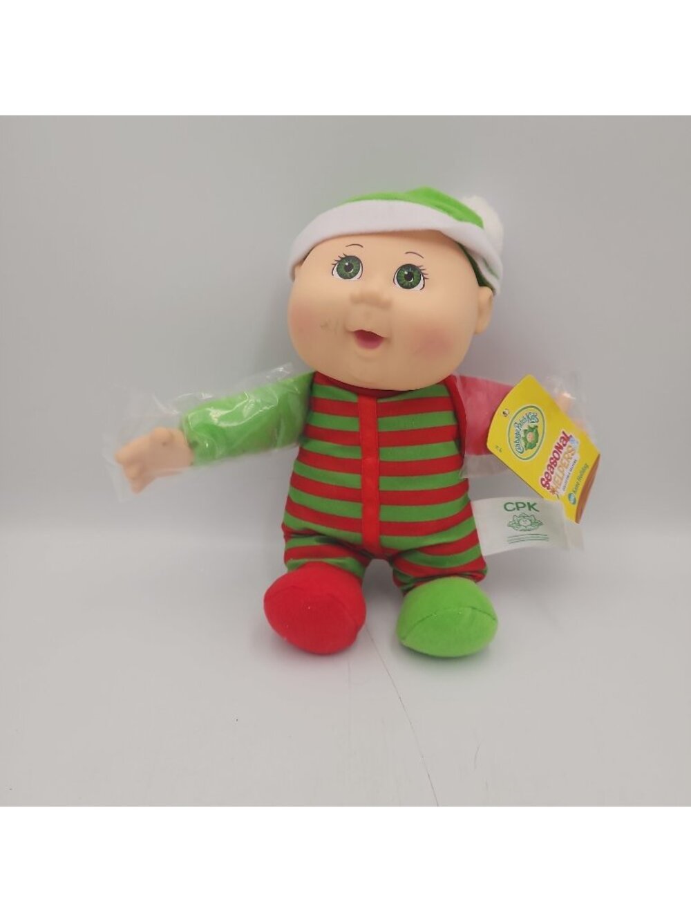 Cabbage Patch Kids 9" CHRISTMAS ELF DOLL CPK Red Green Baby 2021